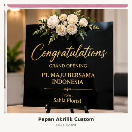 Papan Bunga Akrilik Boulevard Makassar
